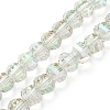 Electroplate Transparent Glass Beads Strands EGLA-K015-13C-1