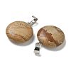 Natural Picture Jasper Pendants G-B127-14P-05-2