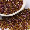 Spray Painted Glass Seed Beads SEED-F005-04A-01-1