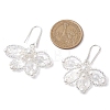 Butterfly Brass Dangle Earrings EJEW-MZ00265-03-3