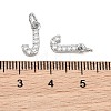SHEGRACE Brass Micro Pave Clear Cubic Zirconia Pendants XGRQ29596-394P-J-3