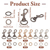  15Pcs 6 Colors Alloy Swivel Snap Hook Clasps FIND-TA0003-79-12