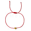 Heart Synthetic Non-magnetic Hematite Bead Braided Bead Bracelets for Couple SV5183-2-2