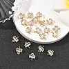 SHEGRACE Brass Pave Cubic Zirconia Rectangle Connector Charms XGRQ2O372-438A-G-4