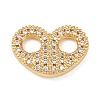 Brass Micro Pave Clear Cubic Zirconia Links Connector Charms KK-K413-06G-1