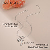 Valentine's Day 304 Stainless Steel Crystal Rhinestone Pendant Necklaces WGE27DF-02-1