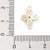 Brass Pave Clear Cubic Zirconia Flower Links Connector Charms KK-Z061-02G-02-3