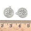 Christmas Brass Micro Pave Clear Cubic Zirconia Pendants KK-A280-03D-P-3