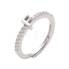 S925 Sterling Silver Adjustable Letter Rings for Women RJEW-M068-01P-F-2