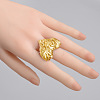 304 Stainless Steel Heart-shaped Cuff Ring for Women KQ1488-2-2