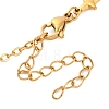 Ion Plating(IP) 304 Stainless Steel Cross Link Chain Necklace NJEW-K249-06G-01-3