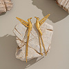 Stainless Steel Bird Tassel Stud Earrings CQ0312-4