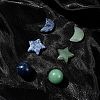 Natural Gemstone Healing Moon & Star & Round Ornaments AJEW-FS0001-12A-8