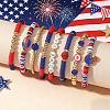8Pcs 1Bag Rugby Polymer Clay Heishi & CCB Plastic Beaded Stretch Bracelets Set BJEW-PA0001-12A-4