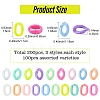 200Pcs 2 Styles Opaque Acrylic Linking Rings OACR-YW0002-05-2