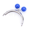 Iron Purse Frame Handle with Solid Color Acrylic Beads FIND-Q038P-D04-1