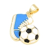 Sports Theme Brass Enamel Pendants KK-A297-07C-G-2