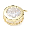 Brass Pave Clear Cubic Zirconia Pendants KK-CBA56EF-36B-G-2