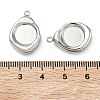 304 Stainless Steel Pendant Cabochon Settings STAS-C167-07B-P-3