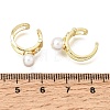 Brass Micro Pave Cubic Zirconia Cuff Earrings CU-CBAE7DF-16G-5