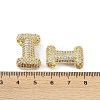 Brass Micro Pave Clear Cubic Zirconia Pendants KK-Z041-01G-I-3