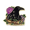 Crow & Flower Enamel Pins JEWB-H014-04LG-01-1