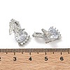 Brass Pave Clear Cubic Zirconia Pendants KK-D228-13P-3