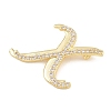 Brass Micro Pave Clear Cubic Zirconia Pendants CU-CBA8481-01G-X-2