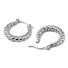 Non-Tarnish 304 Stainless Steel Twist Teardrop Hoop Earrings for Women EJEW-I284-10P-2