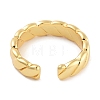 Rack Plating Brass Open Cuff Rings for Women RJEW-Z059-02G-02-3