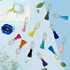 Polycotton(Polyester Cotton) Tassel Bookmark AJEW-BM00005-7