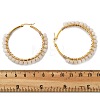 Beaded Hoop Earrings EJEW-JE03830-01-4
