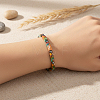 Adjustable Dyed Natural Imperial Jasper Cuboid Braided Bead Bracelets for Women SW5037-5