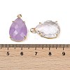Natural Amethyst Faceted Pendants G-K347-05G-07-3