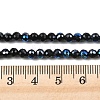 Electroplate Transparent Glass Beads EGLA-B013-02A-PL15-4