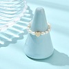 2Pcs 2 Styles Natural Cultured Freshwater Pearl Beaded Finger Rings RJEW-JR01050-3