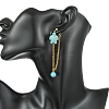 304 Stainless Steel Dangle Stud Earrings for Women EJEW-JE07233-4