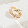 Exquisite Copper Inlaid Zircon Pearl Fashion Ring for Women Party Gift LE9138-3-1