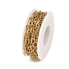 304 Stainless Steel Textured Oval Link Chains CHS-P028-11G-3