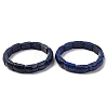 Natural Lapis Lazuli Bead Stretch Bracelets for Women Men BJEW-C097-02A-09-1