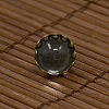 9.5~10x5~6mm Dome Transparent Glass Cabochons and Antique Bronze Brass Ear Stud Findings for DIY Picture Stud Earrings DIY-X0178-AB-2