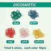 50Pcs 5 Colors Spray Painted 201 Stainless Steel Connector Charms STAS-DC0007-98-2