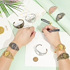 10Pcs 5 Colors Retro Iron Cuff Bangle Making MAK-ME0001-16-3