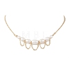 Natural Cultured Freshwater Pearl Rice Graduated Beaded Necklaces with 304 Stainless Steel Cable Chains NJEW-TA00226-6