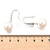 925 Sterling Silver Clear Cubic Zirconia Triangle with Round Dangle Stud Earrings EJEW-L300-02P-5
