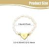 Natural Freshwater Pearl & 304 Stainless Steel Bead Finger Rings RJEW-FS00001-11-3
