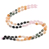 Natural Green Spot Jasper & Rose Quartz & Moss Agate & Red Aventurine Beads Strands G-Z135-A07-3