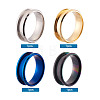 Stainless Steel Grooved Finger Ring Settings MAK-TA0001-05-25