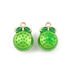 Brass Enamel Pendants KK-CBA6818-12G-1