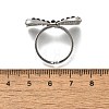 304 Stainless Steel Open Cuff Rings for Women RJEW-F178-01P-01-3